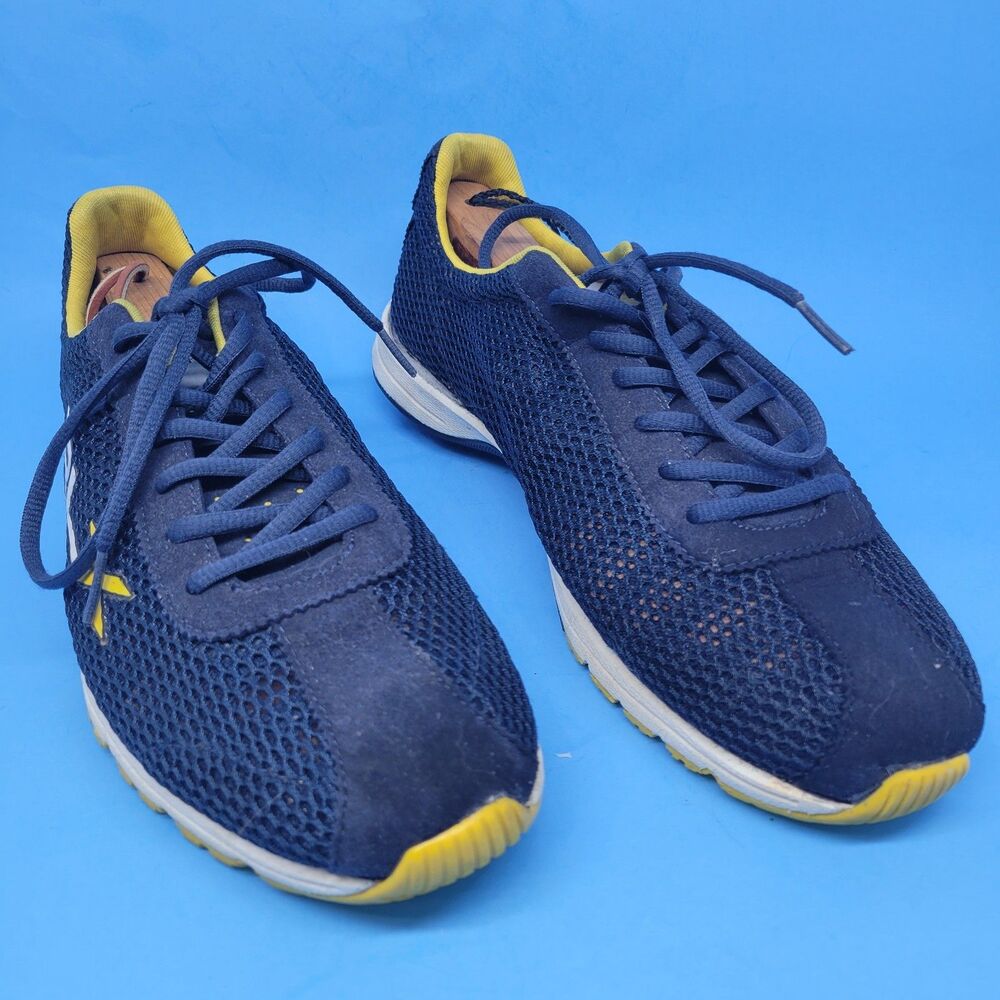 Ralph Lauren Blue Knit Mens Sneakers Size US 10 EUR 44 Pre Owned